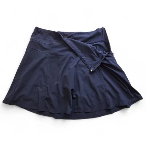 Athleta All Day Skort 12 Navy Blue Athletic Skirt Shorts Travel Athleisure Beach - Picture 4 of 11